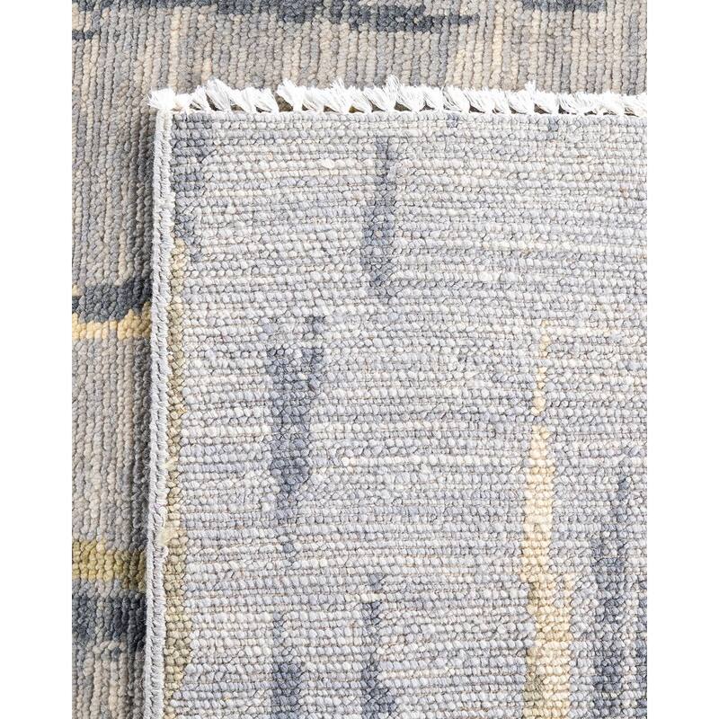Modern One-of-a-Kind Hand-Knotted Area Rug - Gray, 8' 4" x 10' 1" - 8' 4" x 10' 1"