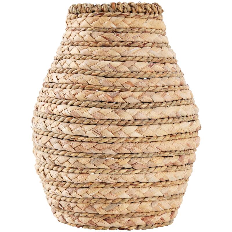 Brown Seagrass Handmade Braided Vase