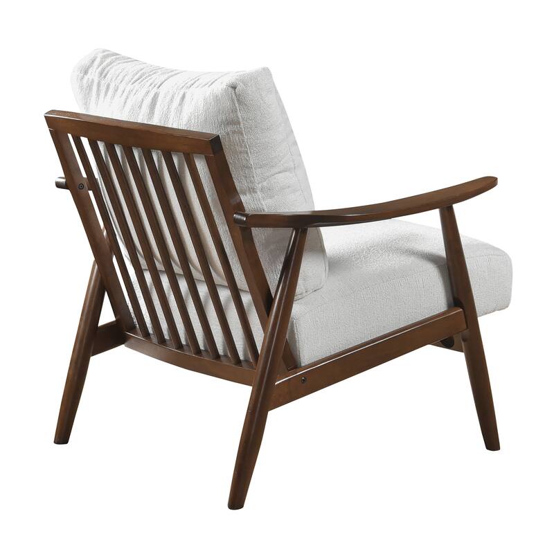 Oliver 31" Textured Accent Chair - Solid Wood Frame, Reversible Back