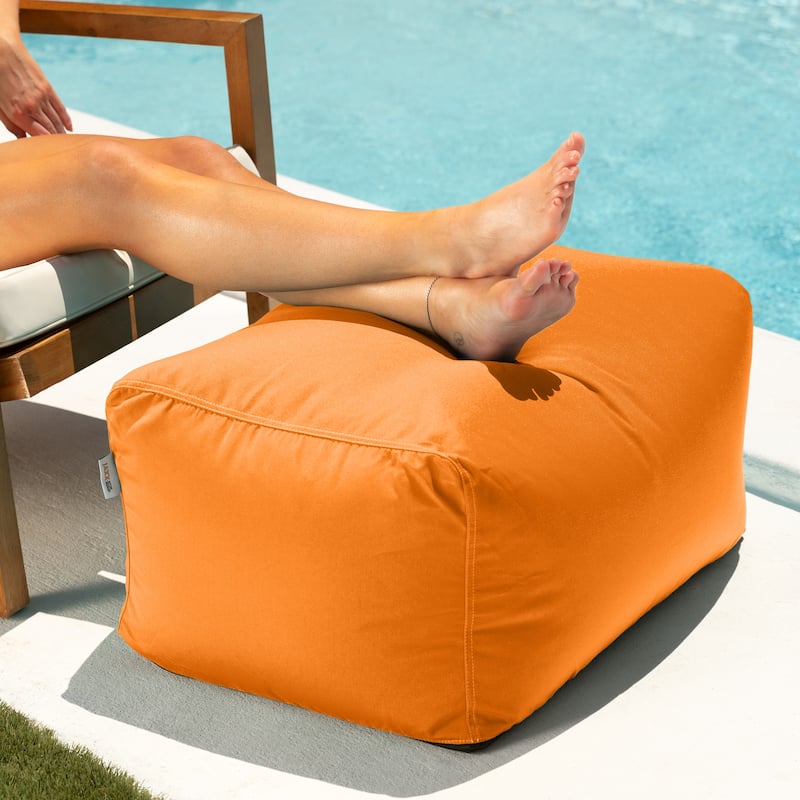 Jaxx Sunbrella Patio Outdoor Ottoman - Tangerine