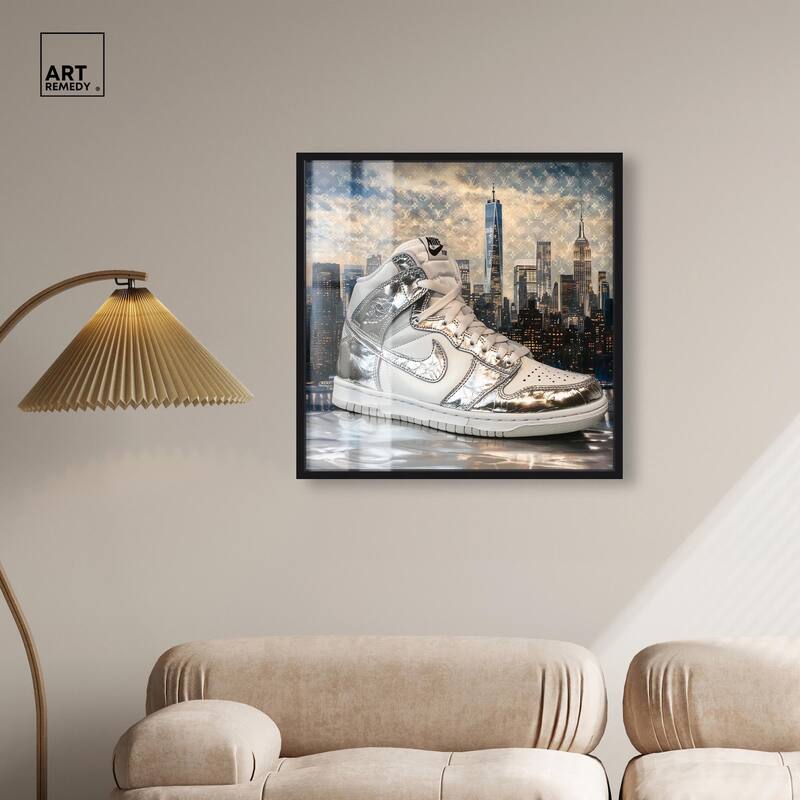 NYC Metallic Sneaker Shadowbox by Art Remedy