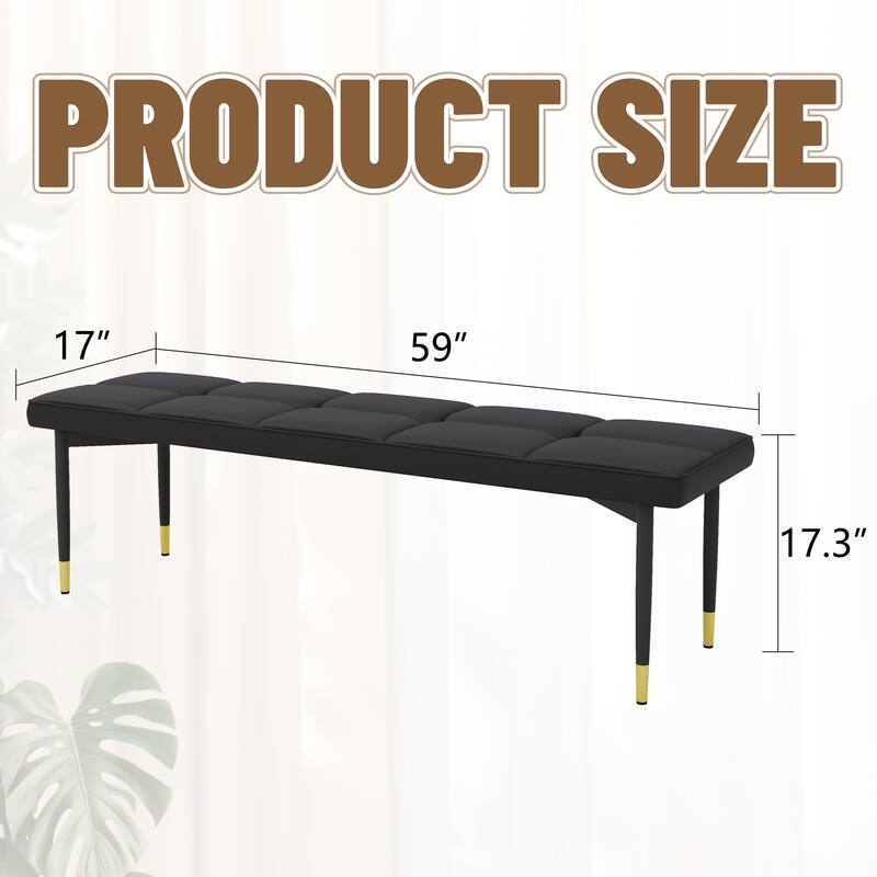 Modern Bench with Tufted Cushionon,Space-Saving Solution for Apartments