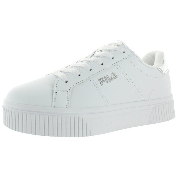 faux leather platform sneakers