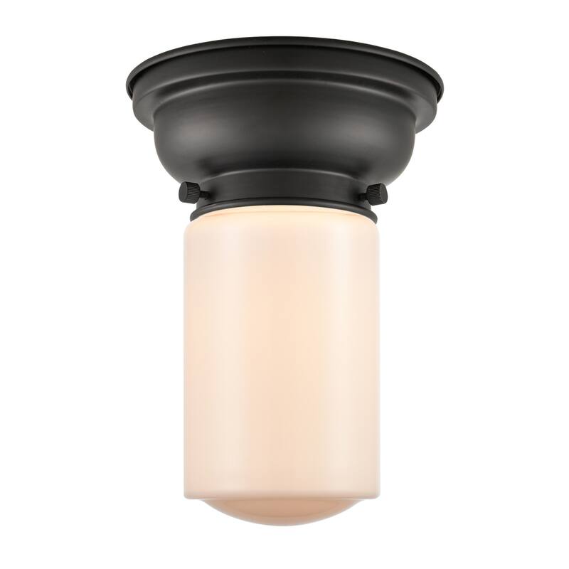 Innovations Lighting Dover 6" Wide Convertible Flush Mount Ceiling - Matte Black / Matte White