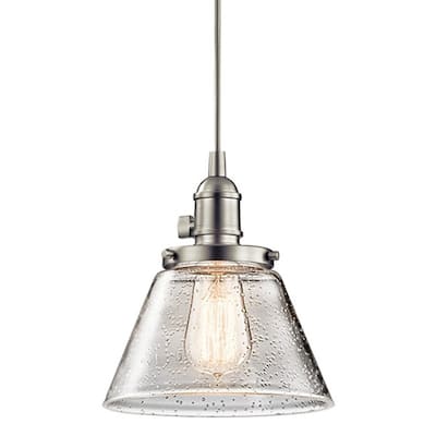 Kichler Avery Single Light 8" Wide Mini Pendant with Tapered Clear