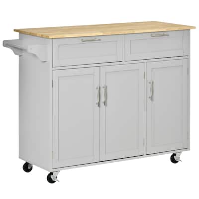 Mobile Kitchen Island with Storage