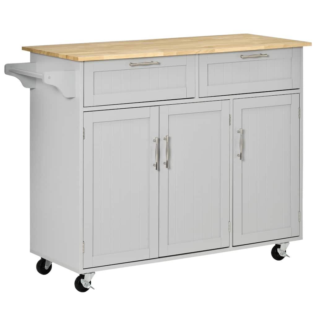 Mobile Kitchen Island with Storage