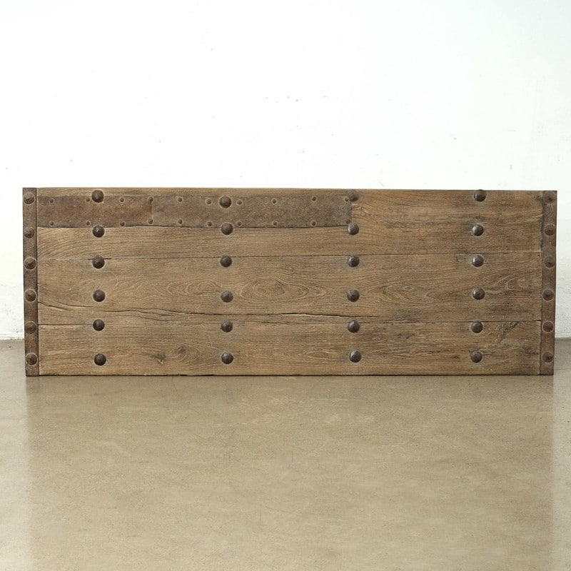 Vintage Iron-Studded Reclaimed Door Coffee Table Approx. 68-70 Inches Wide 24-26 Inches Deep