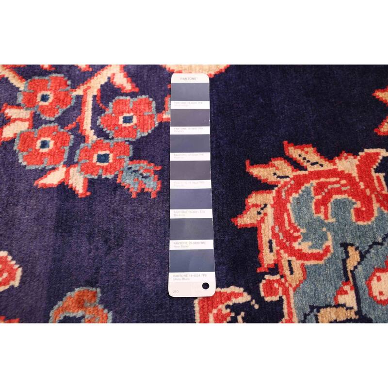 ECARPETGALLERY Hand-knotted Anatolian Vintage Navy Wool Rug - 3'7 x 10'4