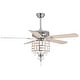 preview thumbnail 2 of 9, SAFAVIEH Lighting Fint 52-Inch LED Iron Home Accent, Chrome - 52" W x 52" L x 21.25"-26.25" H