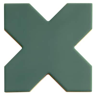 Apollo tile 5" x 5" Seville Matte Sage Green Porcelain Tile (5.31 sq ft/case) - 34 Pack