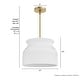 preview thumbnail 9 of 7, Hunter + Jasmine Roth Harlowe Modern Luxe Gold 1-Light 14" Pendant White Milk Glass - Transitional, Glam