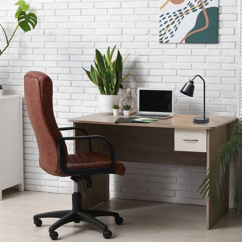 Angled Arm Desk Lamp with Adjustable Cone Shade - 16" - Black