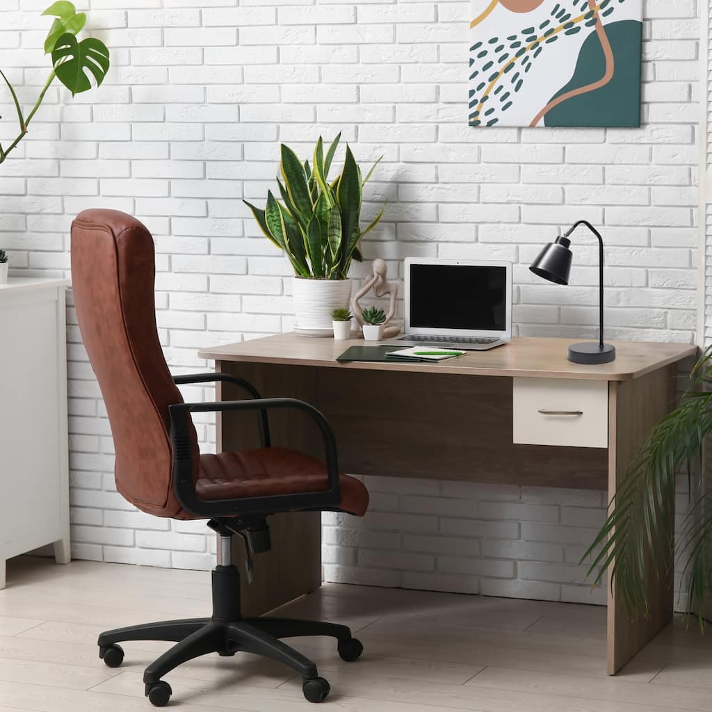 Angled Arm Desk Lamp with Adjustable Cone Shade - 16" - Black