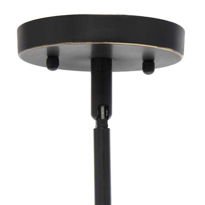 Modern Pendant Light - 1-Light Adjustable Clear Glass Cylinder - Bronze Finish for Kitchen & Dining - 9.5