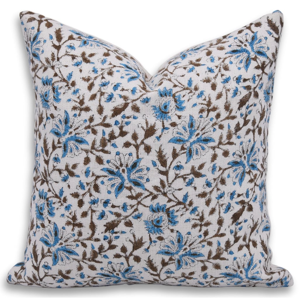 Linen Bohemian Block print pillow Cover- Neerabel