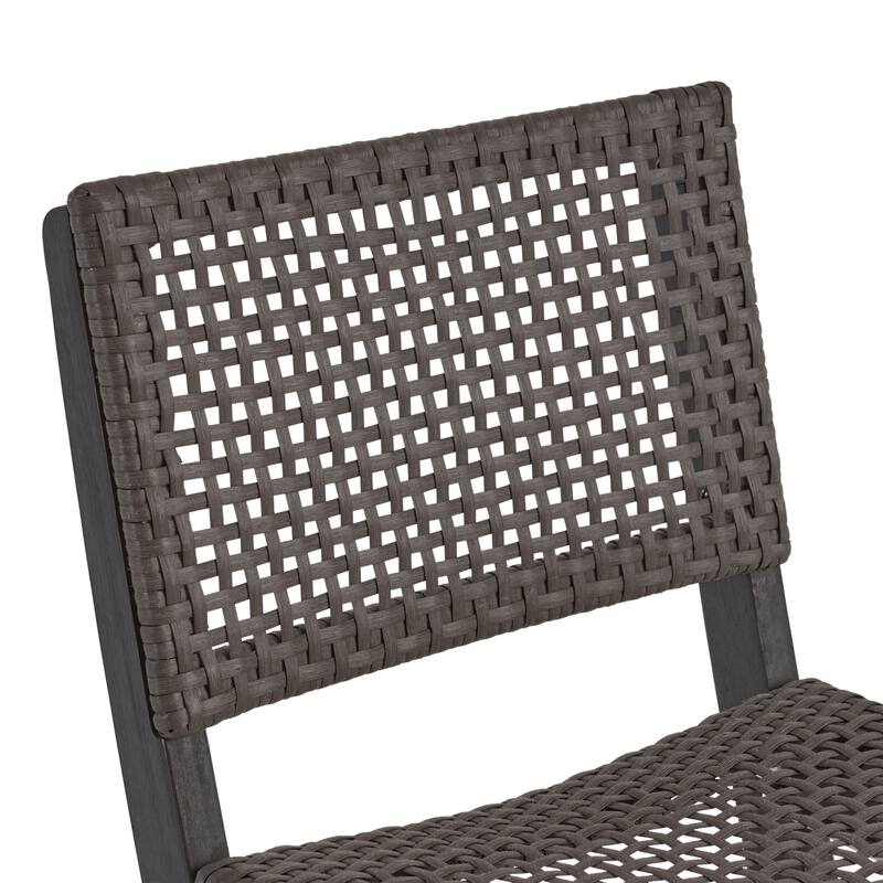 Polaris Acacia Wood Outdoor Folding Barstools (Set of 4) by Christopher Knight Home