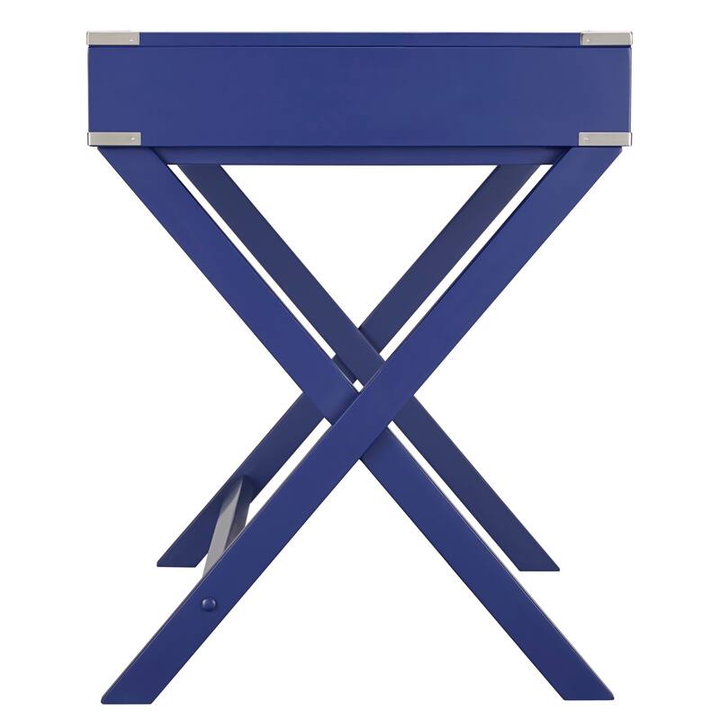 Kenton X Base Wood Accent Campaign Writing Desk iNSPIRE Q Modern