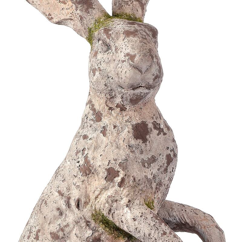 19" Resin Mossed Bunny