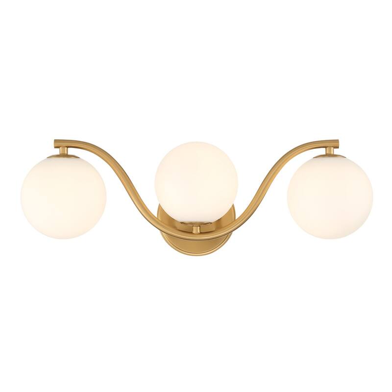 Acroma Triple Globe Wave Vanity Lighting - 3-light
