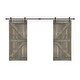 preview thumbnail 34 of 39, CALHOME Stained K Double DIY Barn Door W/ Hardware Kit