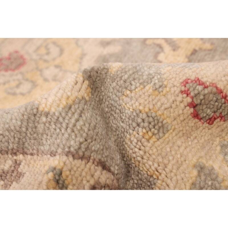 ECARPETGALLERY Hand-knotted Modern Oushak Grey Wool Rug - 8'11 x 12'0