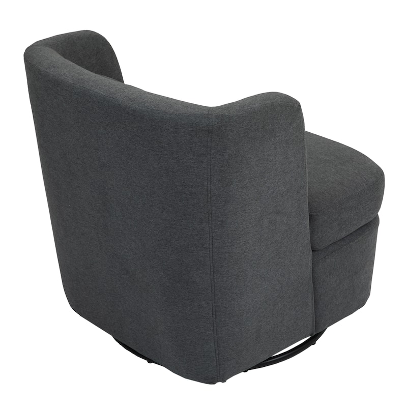 Boucle 360 degree Accent Swivel Barrel Chairs Set of 2