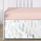 preview thumbnail 4 of 4, Sweet Jojo Designs Pink Grey Jungle Sloth Leaf Girl 4pc Nursery Crib Bedding Set - Blush Turquoise Green Tropical Rainforest