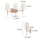 preview thumbnail 6 of 30, Modern 3-Light Gold Bathroom Vanity Light Fabric Wall Sconces