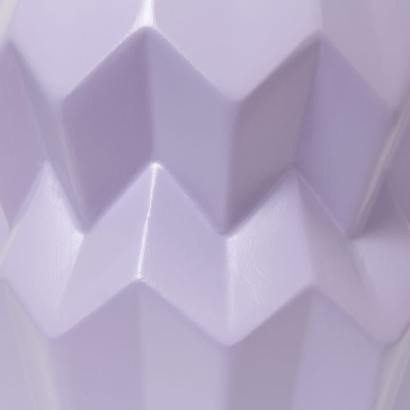 Ceramic Geometric Table Lamp with Fabric Shade for Bedroom - 6 x 6 x 13 in. (L x W x H)