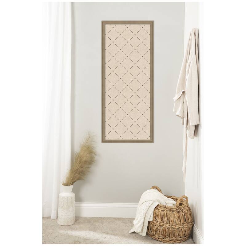 Kate and Laurel Pinboard Green Lattice Print