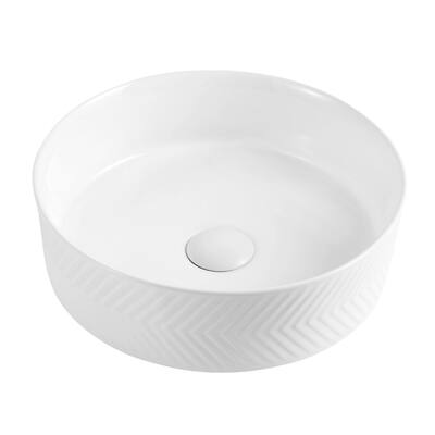 Karran Valera 14" Vitreous China Vessel Bathroom Sink in White