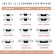 preview thumbnail 8 of 37, JoyFul 24 Piece Glass Food Storage Containers Set with Airtight Lids