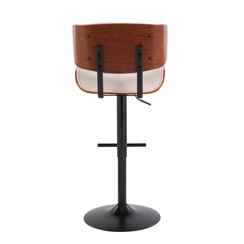 Carson Carrington Leksand Adjustable Bar Stool with Straight T Footrest (Set of 2)