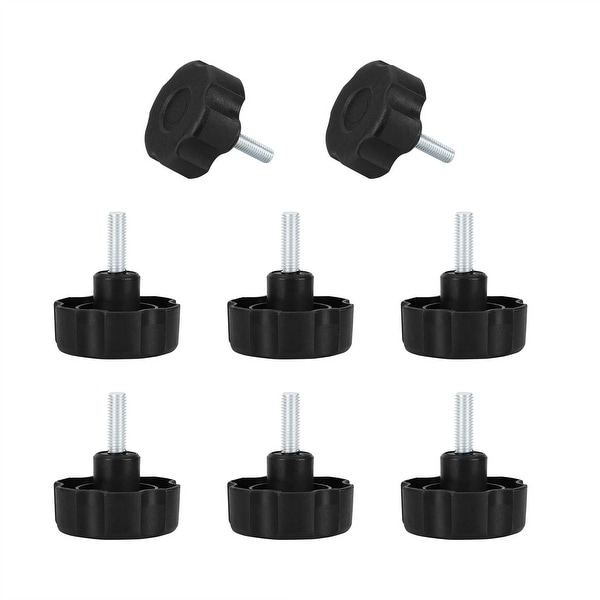 M8 x 25 x 53mm Hand-screw Leveling Feet Adjustable Leveler Floor Protector for House Furniture Desk Table Chair Leg 8pcs