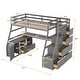 preview thumbnail 9 of 19, Twin Size Loft Bed with 7 Drawers 2 Shelves and Desk