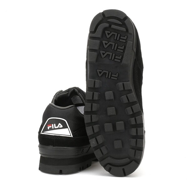 fila black trailblazer leather trainers