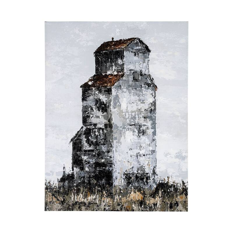 Abandoned Grain Elevator I (30 x 40) Canvas Art Print - Large