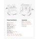 preview thumbnail 8 of 8, White Adjustable Montessori Kids Table and Chair Set with Blackboard for Drawing, Learning and Play - 15" x 12.4" x 15.7"