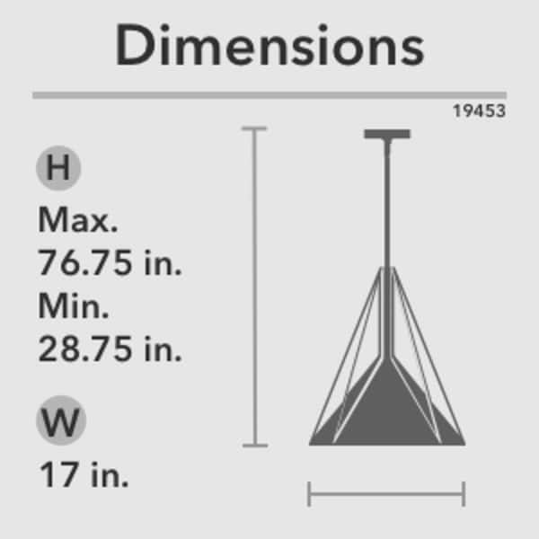 Hunter Rafner Pendant with Mercury Glass, Geometric, Industrial, Craftsman, Kitchen, Dining Room, Entry, Kitchen Island