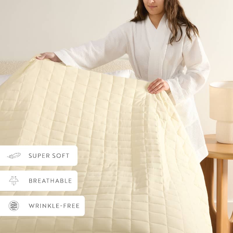 Becky Cameron Premium Ultra Soft Square Quilted Coverlet Set