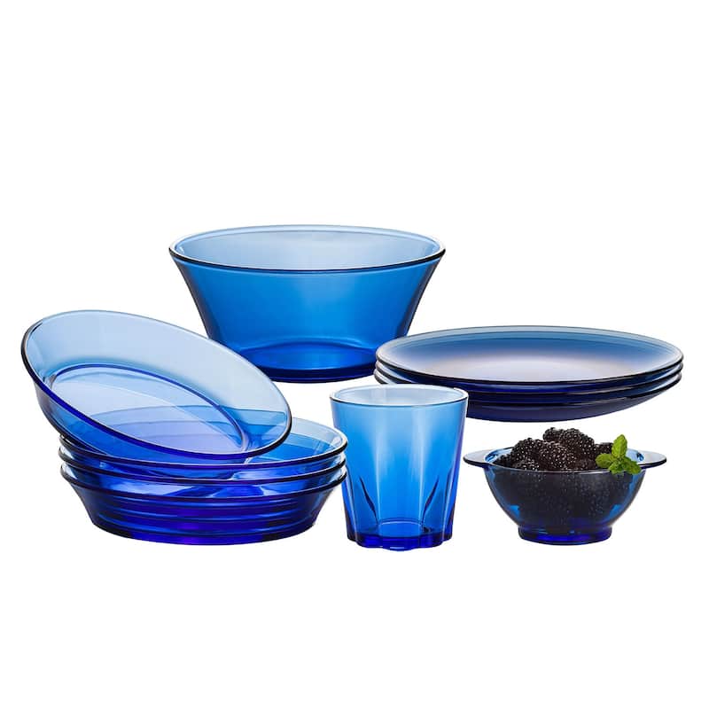 STP Goods 9.2" Borosilicate Glass Accent/Salad Plate Set of 4 - 9.25x0.9"