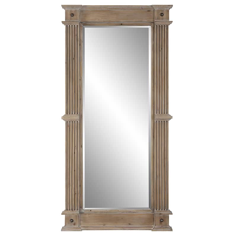 Uttermost McAllister Natural Wood Oversized Mirror - 39.75"x 80.75"