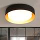 Modern Minimalist Metal Shaded Drum Flush Mount Ceiling Light