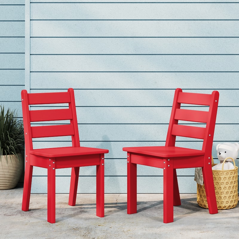 Polytrends Garden Party Kids Outdoor Dining Chair (Set of 2)