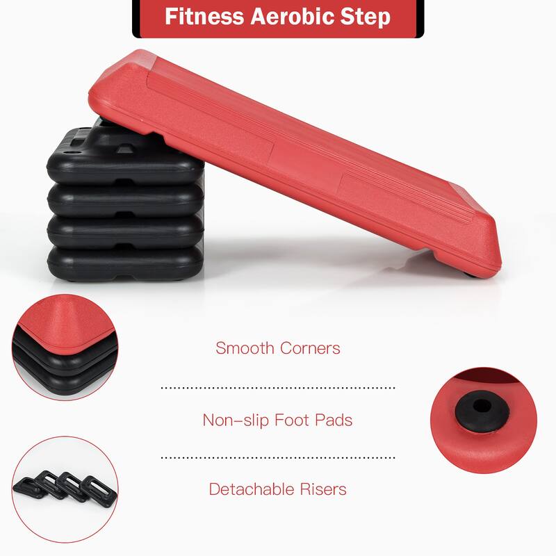 Costway 29'' Adjustable Workout Fitness Aerobic Stepper Exercise - See details