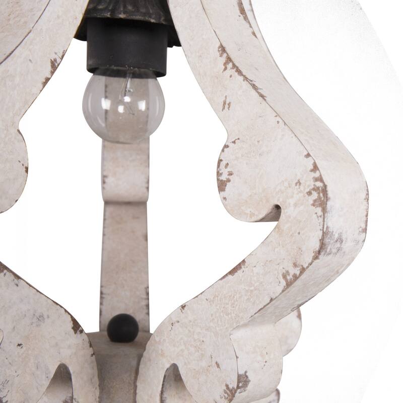 Bella Depot 1-Light Rustic Wood Chandelier Farmhouse Distressed Wood Pendant Light