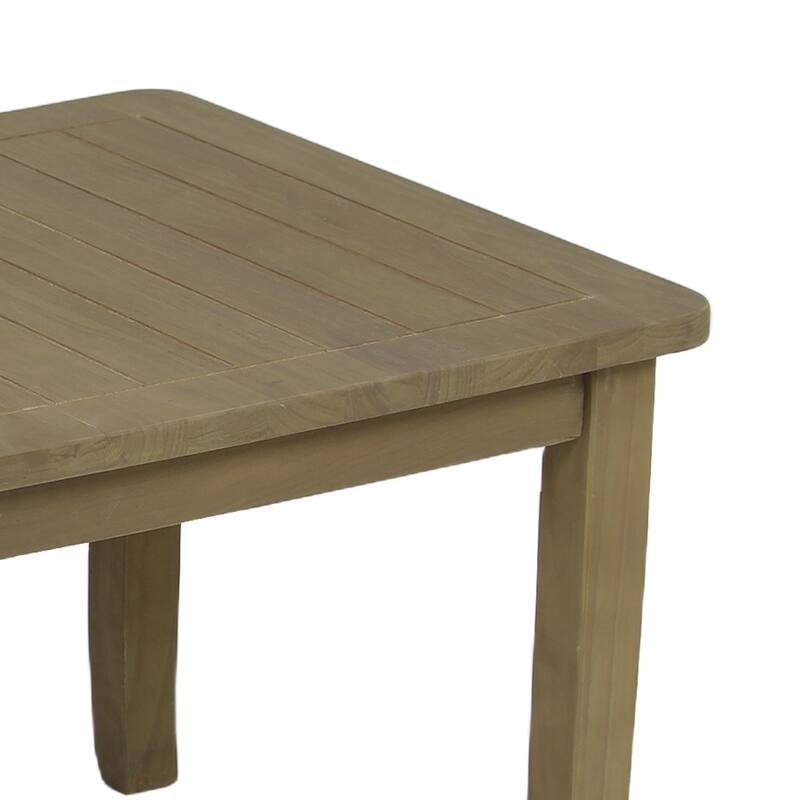 Teak Wood Patio Outdoor Loveseat Sofa and Coffee Table Set