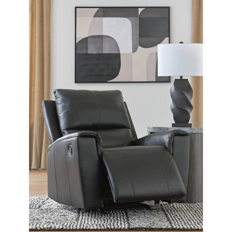 Signature Design by Ashley Glassmere Black Recliner