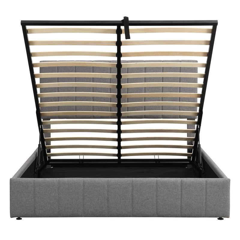 Mordern Upholstered Platform bed with a Hydraulic Storage System